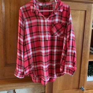 Peyton Jensen plaid tunic, Evereve